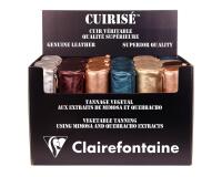 Présentoir 24 trousses rondes Clairefontaine Cuirisé - Assortis