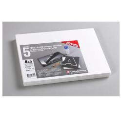 Carton Mousse lot 5 feuilles A4 5mm - Blanc