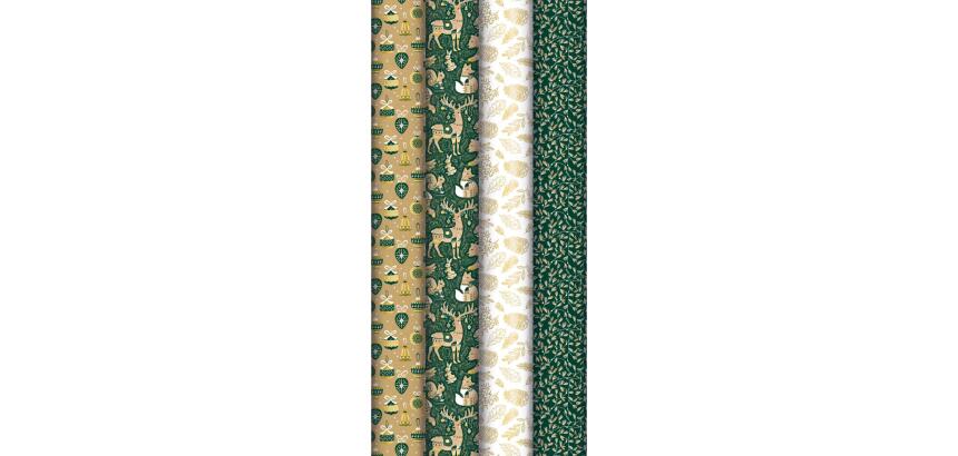 Kraft brut 70g, Forest 5x0,70m, en carton prés. de 20rlx - Assortiment