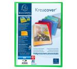 Protège-documents en polypropylène semi rigide Kreacover® Opaque 80 vues - A4 - Couleurs assorties