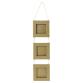 Set de 3 cadres reliés carré 8x8cm - Kraft