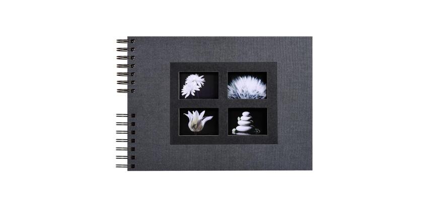 Album photos à spirales 50 pages noires Passion - 32x22 cm