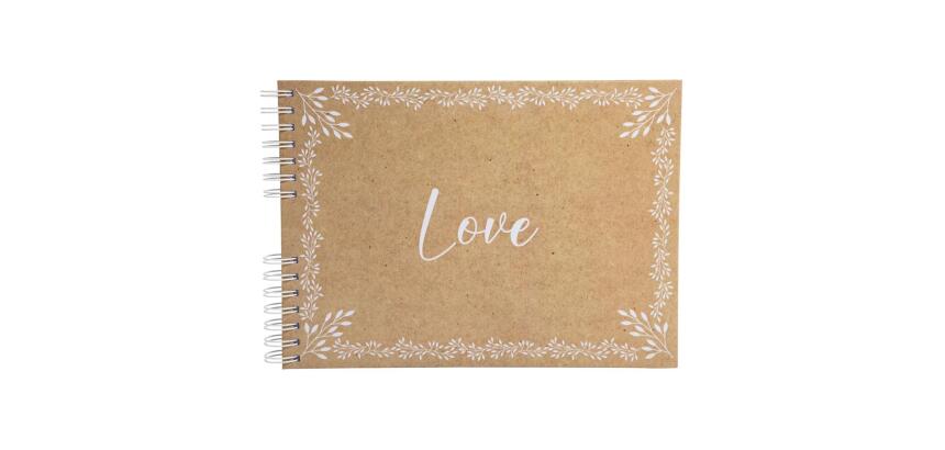 Album photos à spirales 50 pages blanches - Format 32x22cm - KRAFT - Visuel