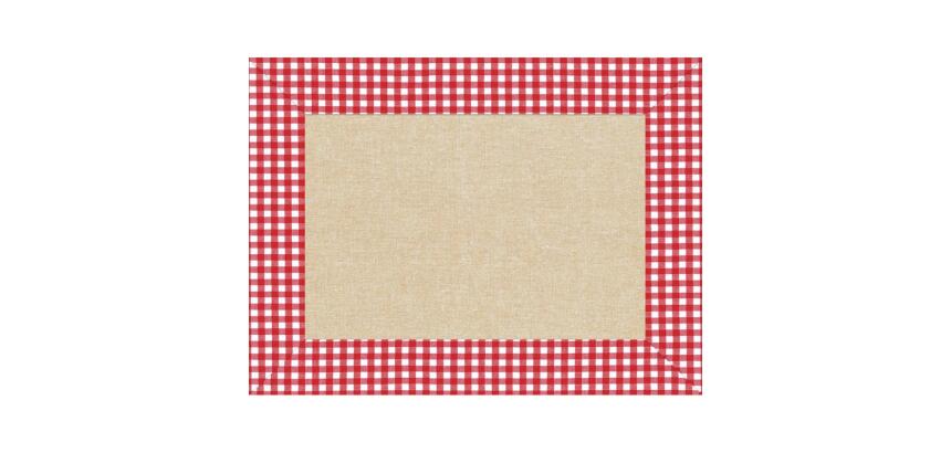 Barquette de 400 sets de table papier gaufré recyclé 80g/m2, Lin Vichy - Format 30x40cm - Lin Vichy