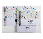 Livre d'or 100 pages tranche blanche - Format 27x22cm - TERRAZZO - Visuel