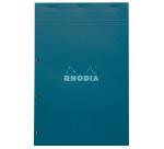 Rhodia Couleur Pad - No.20 - 21 x 21.8 cm - 5 x 5 Ruling - 80 Sheets - Top Stapled - Peacock