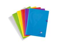 Cahier piqué Mimesys 24x32cm 48 pages petits carreaux couverture polypropylène Couleur aléatoire - Assortis