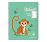 Cahier piqué 17x22 cm 32 pages double ligne 3 mm + interligne + marge - Assortis