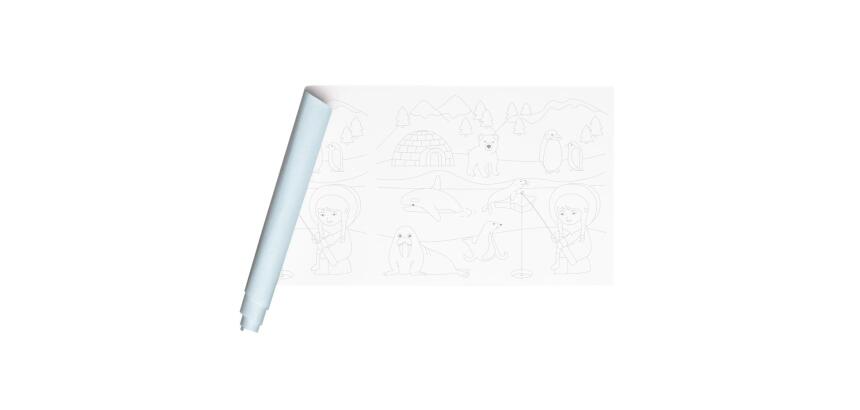 FRESQUE À PEINDRE, Rouleau 120g/m2 au format 10x0,50m - Banquise