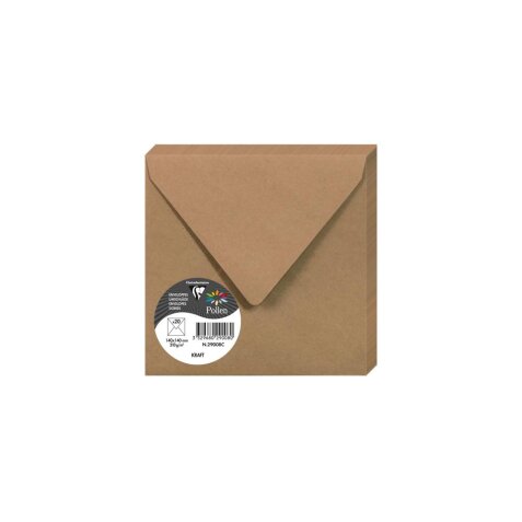 Paquet de 20 enveloppes Pollen 140x140mm 120g/m2