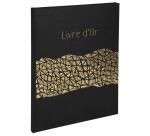 Livre d'or 100 pages tranche or Aramy - Noir