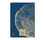 Cahier piqué FOREVER PREMIUM 100% recyclé A4 96 pages ligné papier recyclé blanc 90 g - Bleu cobalt