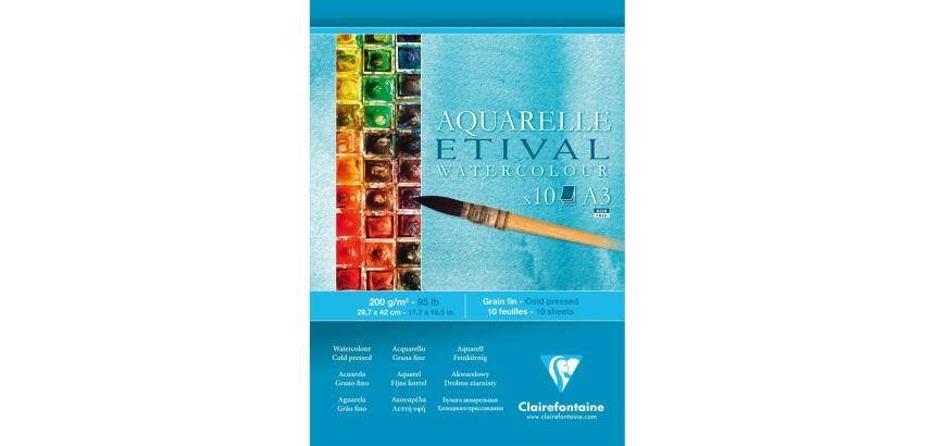 Etival bloc collé 1 côté 10F A3 200g grain fin