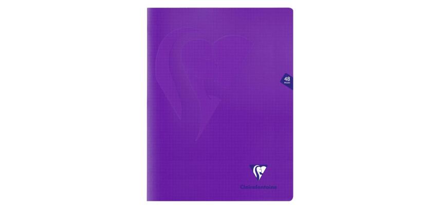 Cahier piqué Mimesys 24x32cm 48 pages petits carreaux couverture polypropylène