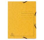 Paquet de 3 chemises à élastiques 3 rabats carte lustrée 355gm2 - A4 - Couleurs assorties