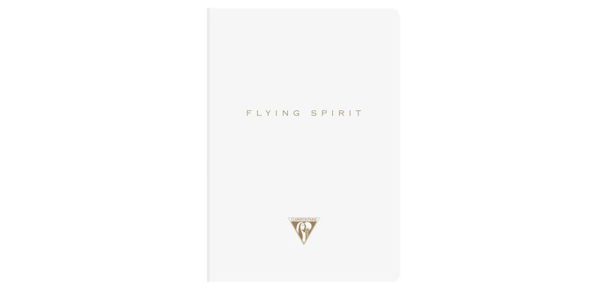 Flying Spirit piqûre textile A5 96 pages ligné motifs assortis papier ivoire 90g - Blanc