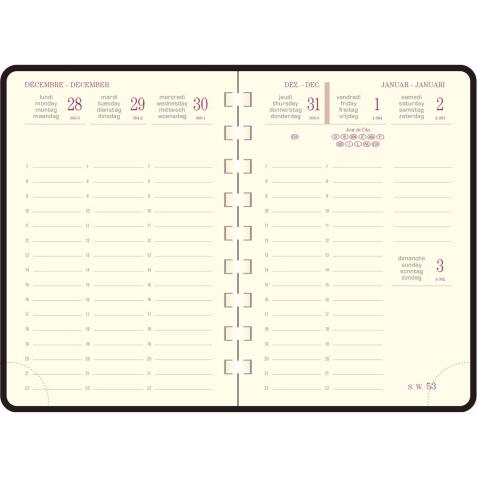 Recharge Agenda de poche Eurotime 13S spiralé 9 x 13 cm Semainier Janvier à Décembre 2026