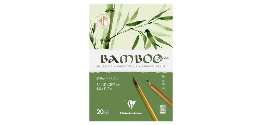 Bamboo bloc collé 1 côté 20F A4 250g