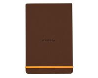 Rhodiarama Webnotepad rembordé rigide 9x14 cm 192 pages ligné microperforé papier ivoire 90g fermeture élastique - Bronze