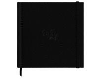 Rhodia Touch Watercolor Book, papier grain fin 100% coton 300g - 21x21 cm, 40 pages - Noir