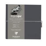 PaintON Gris carnet cousu 32F 19x19cm 250g - Gris