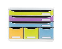 Modulo d'archiviazione Store Box a 6 cassetti Pop N'Co - Colori assortiti