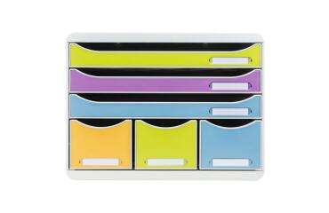 Store Box 6 drawers Pop'Nco - Assorted colours