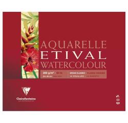 Clairefontaine Etival Watercolour Block - 24 x 30cm - 10 Sheets - 200gsm - Classic Grain