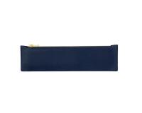 Trousse stylo en cuir, petit modèle - Bleu marine