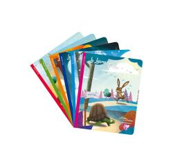 Les Fables de La Fontaine cahier piqué 17x22cm 96 pages grands carreaux 6 fables assorties - Assortis