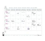 Calendrier Bloc mensuel EasyCal avec feuillets détachables 18 x 24 cm sans support 2026