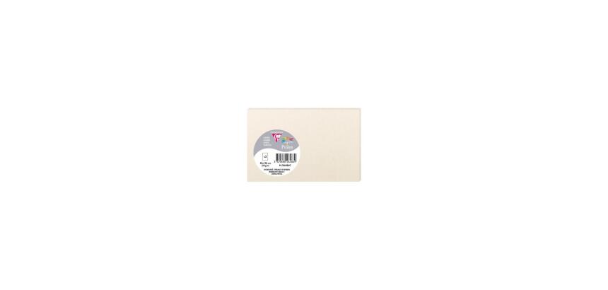 Paquet de 5 cartes simples 82x128mm 210g/m2 - Ivoire irisé