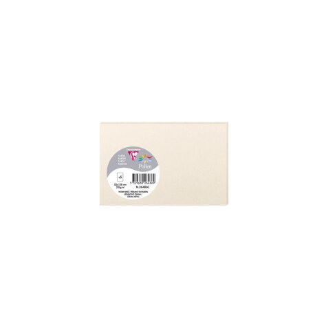 Paquet de 5 cartes simples 82x128mm 210g/m2 - Ivoire irisé