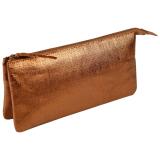 KLEO-PATHRA CUIR Grande Pochette 2 compartiments 22x11 cm Bronze