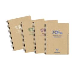 Project book Uninotes carnet recyclé reliure intégrale A5+ 160 pages détachables ligné + 3 intercalaires - Assortis
