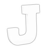 Petite lettre J 12cm - Blanc