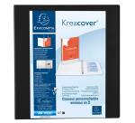 Classeur 4 anneaux plastifié Exacompta Kreacover personnalisable A4 maxi - Dos 9 cm