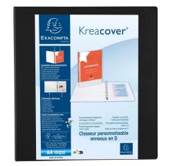 Classeur PP personnalisable Kreacover - 4 anneaux en D 60mm - A4 maxi
