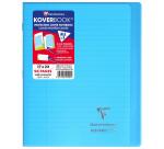 Cahier piqué Koverbook 17x22cm 96 pages ligné + marge couverture polypropylène transparent - Assortis