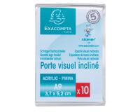 Lot de 10 porte-étiquettes A9 vertical - Cristal