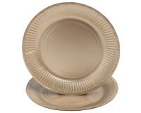 Platos de cartón sin plástico - Ø 23 cm - Festivo - Oro