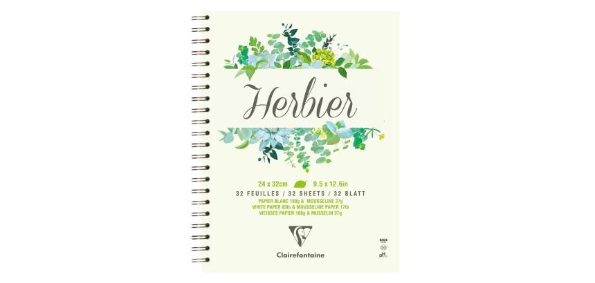 Herbier carnet spiralé 32F 24x32cm 180g