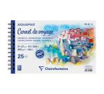 Aquapad Carnet de Voyage album spiralé 25F 17x27cm 300g