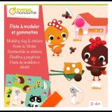 Coffret créatif, Pâte à modeler et gommettes - Multicolore