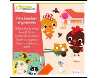 Coffret créatif, Pâte à modeler et gommettes - Multicolore