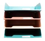 Exacompta Pack of 4 Letter Trays COMBO Styli Skandi - Assorted colours