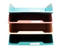 Bandejas de correo Skandi - 346x255x243 mm, A4+ - Colores surtidos