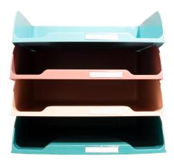 Bandejas de correo Skandi - 346x255x243 mm, A4+ - Colores surtidos
