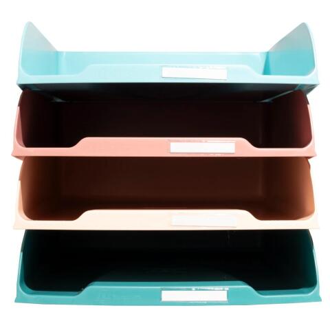 Bandejas de correo Skandi - 346x255x243 mm, A4+ - Colores surtidos