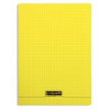 Cahier piqué 8000 POLYPRO 24x32 cm 96 pages petits carreaux 90 g - Jaune
